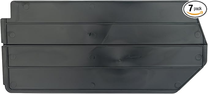 Akro-Mils 40220 Plastic Length Dividers for AkroBins Stackable Storage Bins Model 30220, Custom Storage Inserts for Tools, Crafts & Supplies, 6-Pack, Black