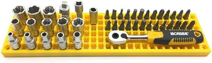 Organizer Genie ® - One Blue Slim Pegboard to organize your Sockets, Wrenches, Pliers, Screwdrivers, Bits and All Other Tools