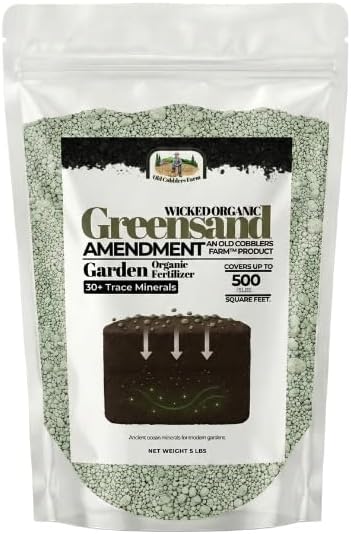Old Cobblers Farm Greensand Fertilizer Soil - Lawns, Gardens, Trees, Shrubs, Container Plants - Organic, Sustainable Soil Improvement (5 lbs | 10 lbs | 15 lbs | 20 lbs) (5lbs)