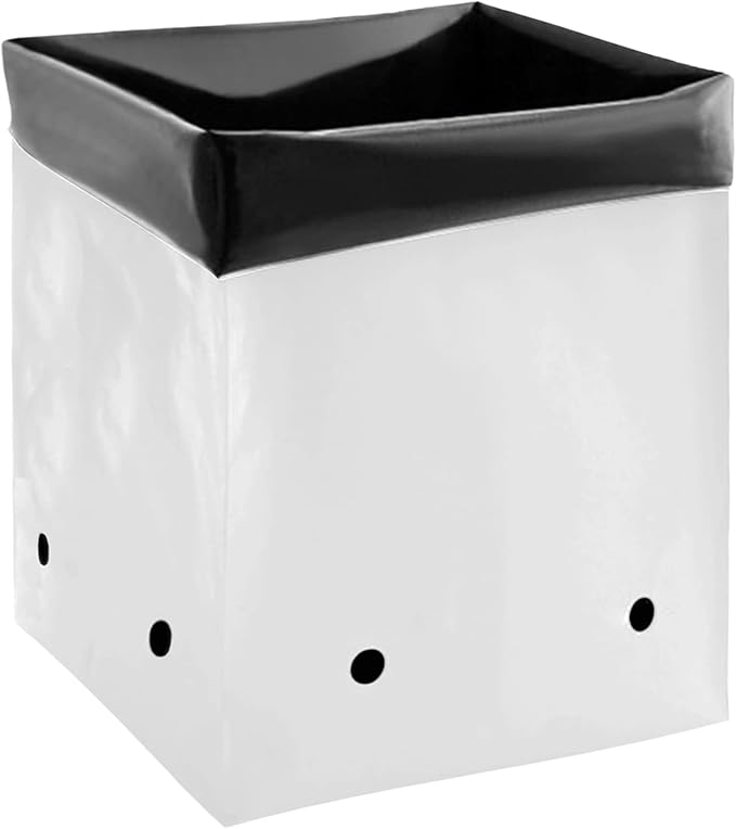 Grow1 Grow Bags 3 Gallon (50 Pack) Black and White Poly Bags for Plants, Perfect for Plant Nursery Bags, Seedling Bag & Greenhouse Grow Bags, 3 Gal Grow Bags