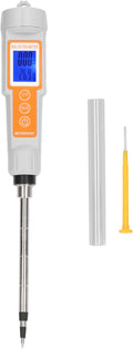 Soil EC/TDS Meter with Temperature Sensor, 3 in 1 Digital Soil Tester, 0-10000us / cm Range, ABS Probe Protective Cases