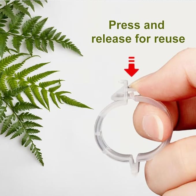 Garden Plant Clips, 2026 Secured Plastic Plant Clip Garden Clips for Climbing Plants Portable Tomato Clips for Climbing Plants, Plant Support Clip Tomato Grape Vine Plant Clips(White 150Pcs)