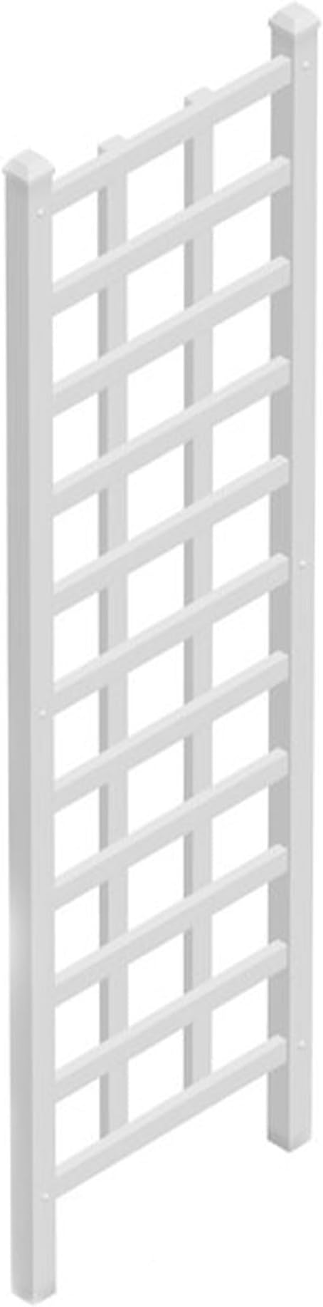 Dura-Trel Elmwood 22 by 75 Inch Indoor Outdoor Garden Trellis Plant Support for Vines and Climbing Plants, Flowers, and Vegetables, with Ground Anchors White