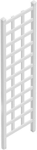 Dura-Trel Elmwood 22 by 75 Inch Indoor Outdoor Garden Trellis Plant Support for Vines and Climbing Plants, Flowers, and Vegetables, with Ground Anchors White