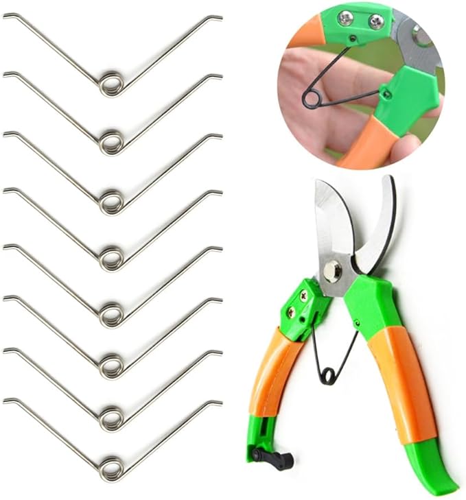 10 Pack Bypass Pruners Spring Replacement V Shaped Pruning Shears Springs Parts for Manual Hand Pruner General Purpose Garden Shears Japanese Gardening Scissors