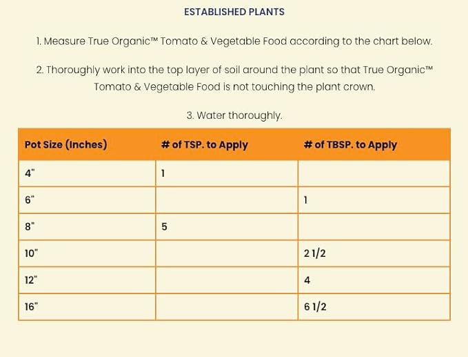 True Organic Tomato and Vegetable Food Granular Fertilizer 4.5lbs Jug - CDFA, OMRI Listed for Organic Gardening NPK 4-5-6