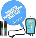 Brewing & Fermentation Heat Pad - 12" 25 Watts Sourdough Starter Warmer Mat, Beer & Wine Fermenting - Heating Mat for Kombucha Jar, Carboy, Glass Jar, Bucket, Fermentors with Heater Temp Strip (Black)