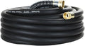 25FT 3/4 Heavy Duty Rubber Garden Hose - 200psi Working, 1000psi Burst - Hot/Cold Water - Five-Layered Braiding for Durability - Versatile for Gardening, Agriculture, Construction(Black)