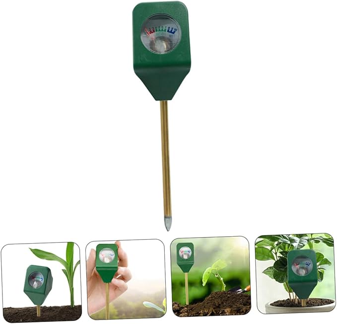 Mikikit 2pcs Mini Soil Moisture Practical Humidity Tester for Gardening Soil Ph and Light Testing No Battery Required Lightweight Single Probe Design for Accurate Readings