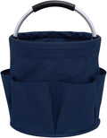WOOHA Tool Organizers Bag 17L collapsible Tool Bag Laundry Organizer Outdoor Camping Garden Harvest Basket Foldable Sundry Organizer Basket (Navy Blue)