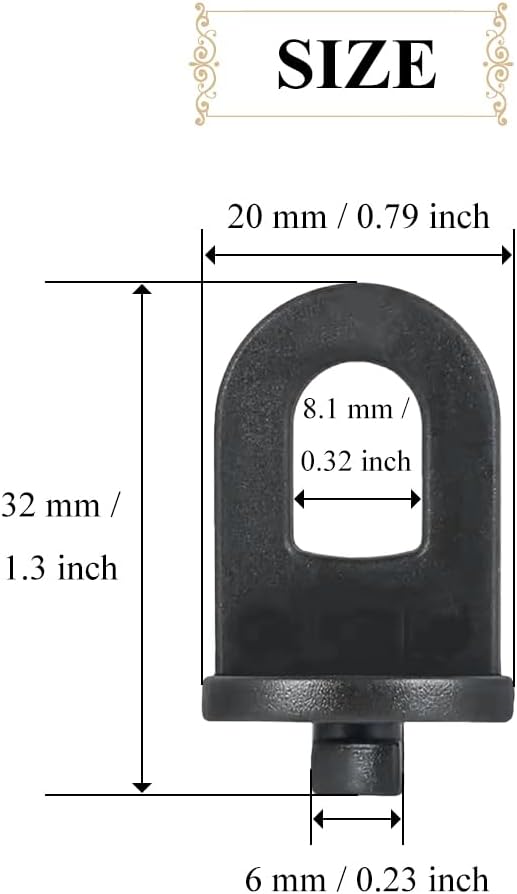 Greenhouse Twist Clips Black Plastic Greenhouse Hooks Plant Hangers Greenhouses Shading Fixing Clips Track Hooks for Greenhouses Bubble Wrap Hole Diameter 0.32 inch 40 Pieces