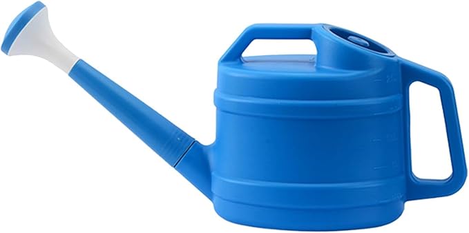 2 Gallon Watering Can, Watering Can for Outdoor Plants with Removable Long Spout, Large Plastic Watering Can for Indoor Outdoor Garden Flowers Plants (Blue)