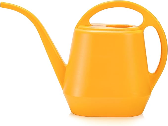 Fasmov Watering Can, 1/2 Gallon Plastic Watering Cans with Comfortable Handle, Small Garden Watering Cans Long Spout for Indoor Outdoor Watering Plants, Yellow