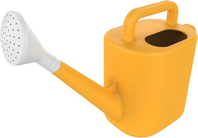 Expert Gardener 2 Gallon Resin Watering Can – Durable Plastic Garden Watering Can with Dual Handles & Controlled Flow Spout, Lightweight for Indoor & Outdoor Plants, Green (Daisy Yellow)