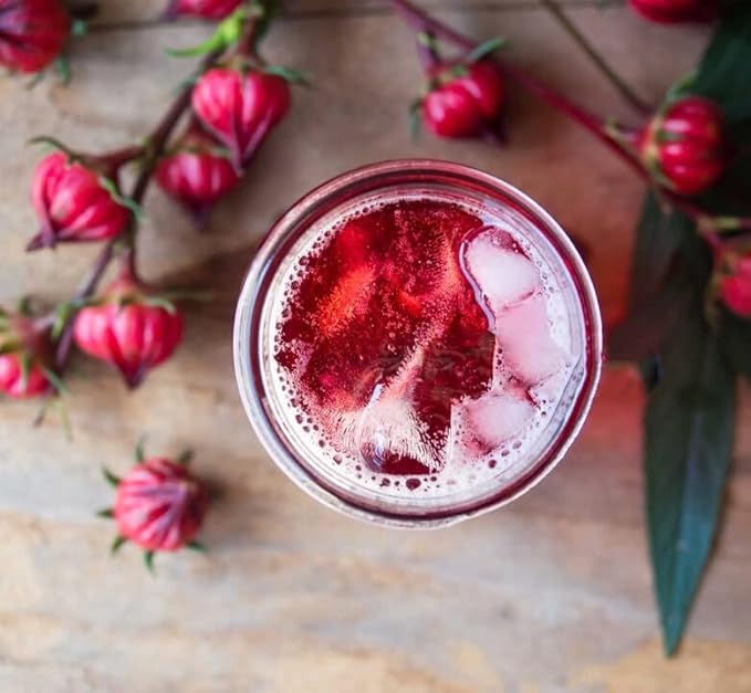 TomorrowSeeds - Red Hibiscus Roselle Seeds - 50+ Count - for 2026 Planting Hibiscus Sabdariffa Burmese Chin Baung Jamaican Sour Leaf Sorrel Jamaica Rosella Rau Chua Herbs Vegetable Grow Your Own Home