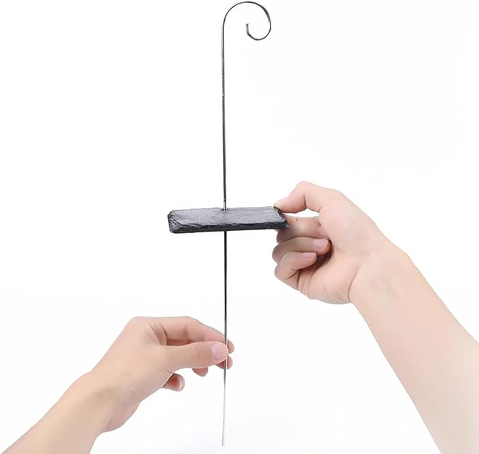 20 Pcs Silver Garden Plant Label Hooks, Markers Stake, Plant Sign Stake Rustproof Deformed Garden Plant Sign Hooks Hanging Rods for Flower, Planter,Plant Support Garden Stakes (20cm)