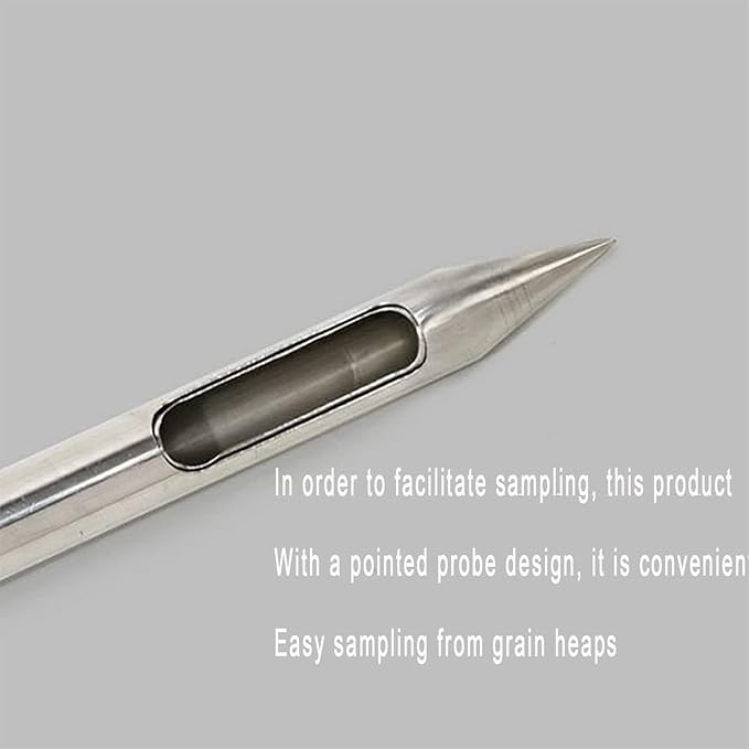 Soil Sampler Probe, T-Shape Handle Stainless Steel Soil Test Kits Soil Probes with 3slots and 90° Rotation Handle Pointed Design, for Solid Fertilizer, Plant Care Lawn Garden Farm