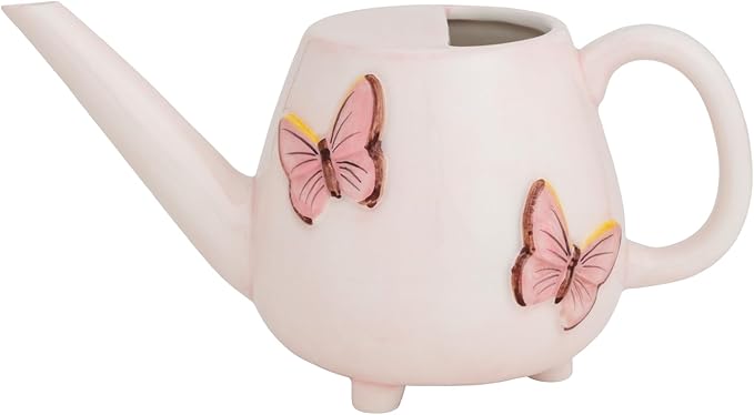 Mud Pie Butterfly Ceramic Watering Can