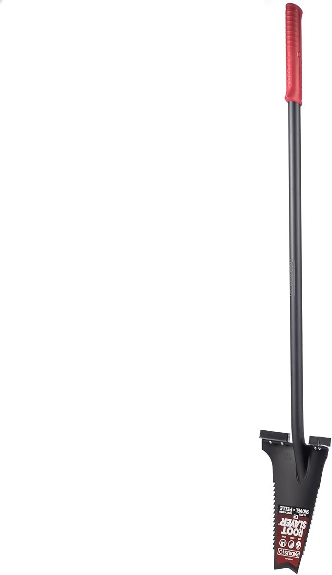 Root Slayer RS241, Heavy Duty All Steel Long Handle Shovel Spade, Black
