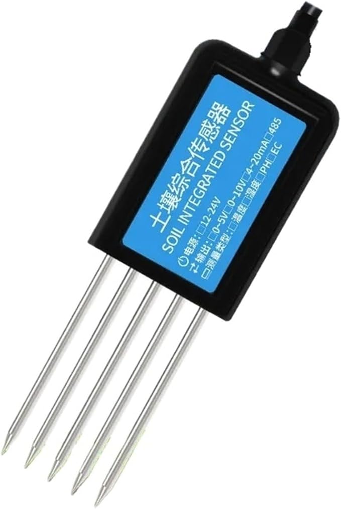7 in 1 Soil Sensor RS485 Temperature Humidity Conductivity Nitrogen Phosphorus Potassium PH Sensor(6 in 1 T-H-EC-NPK)