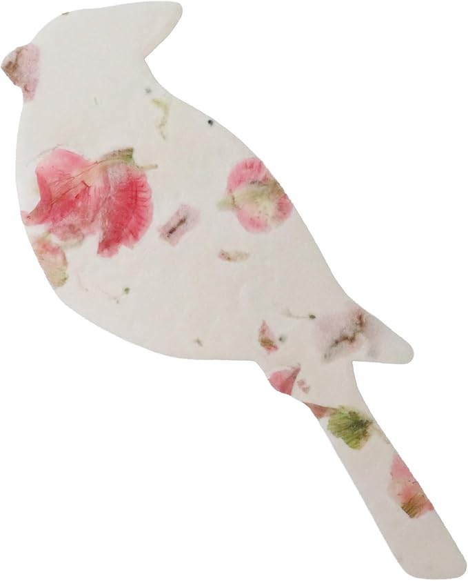 Plantable Wildflower Seed Paper - 24pcs Pink Cardinal-Shaped for Funeral Favors, Memorial Gifts, & Sympathy Gifts for Loss of Father and Mother