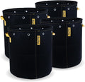 BudPots for Optimal Plant Growth | 15Ga Fabric Pots (56.7L) | 4-Pack | Metal Reinforced Rim - Sturdy & Never Collapses | Promotes Dense & Healthy Roots | Low Stress Training | Reusabe