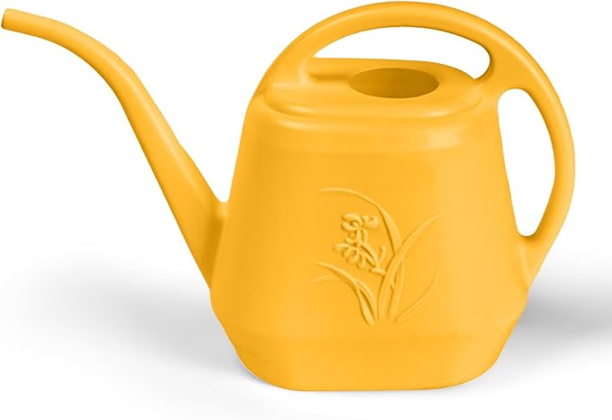 Grip Watering Can - for Home Plant Garden - 1 Gallon - Orange