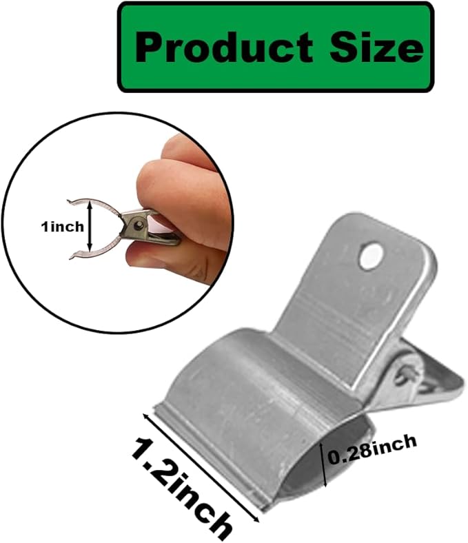 Stainless Steel Garden Clips, Extra Wide Strong Fixing Greenhouse Clips For Pvc Pipes, Garden Hoops. For Fixing Plant Cover, Shade Cloth, Greenhouse Plastic Sheeting, Garden Netting, Etc.