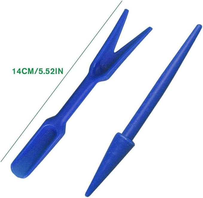 Pack of 2 Green Mini Garden Hand Succulent Transplanting Tools,Widger Plastic Seedlings Dibber Sowing Digging Mini Gardens Hands Tool for Home Garden Hand Tools