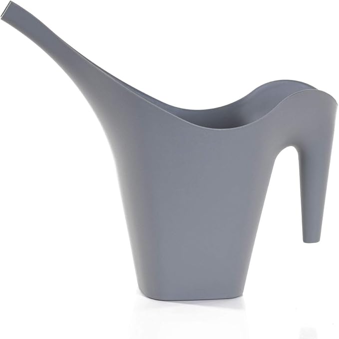 Mintra 1/2 Gallon Plant Watering Can, Long Spout Plastic Water Pitcher for Indoor & Outdoor Use, Durable & Lightweight Water Can for Watering Flowers & Potted Plants, 1 Pack, 2L/68 oz – Gray