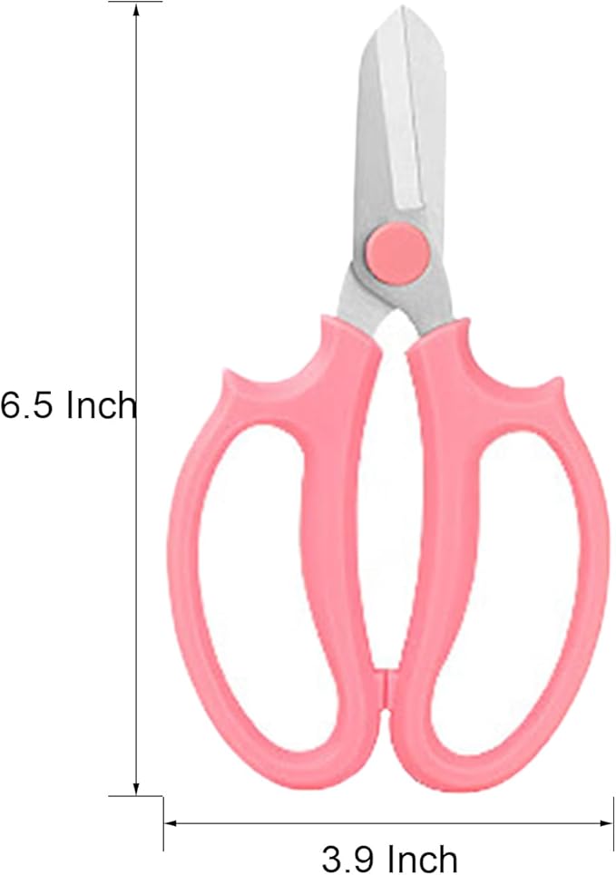 Flower Scissors - Stainless Steel Floral Scissors, Florist Cutters for Stems, Garden Plant Shears for Fresh Flowers (Blue, Pink) (4 PCS)