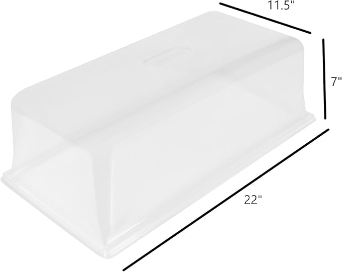 SUNPACK Sundome Plastic Humidity Dome, Clear, 7" (Pack of 10) - Ideal for Greenhouses or Indoor Growing, Maintains Humidity for Healthy Seedling Growth
