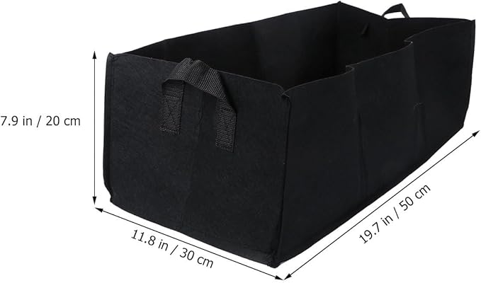 Plant Grow Bags 2 Pack Fabric Raised Garden Bed, Rectangle Grow Bag, 8 Gallon Breathable Potato Tomato Planter Pots Container for Outdoor Vegetables Plant Flowers