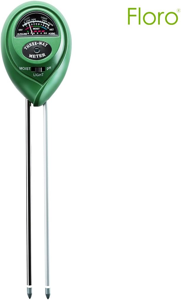 3-in-1 Soil Tester – Measures Light, Moisture & pH - Professional Gardening Tool for Farm, Kitchen Garden – No Batteries Required – Easy to Read Indicator - for Indoor or Outdoor Use