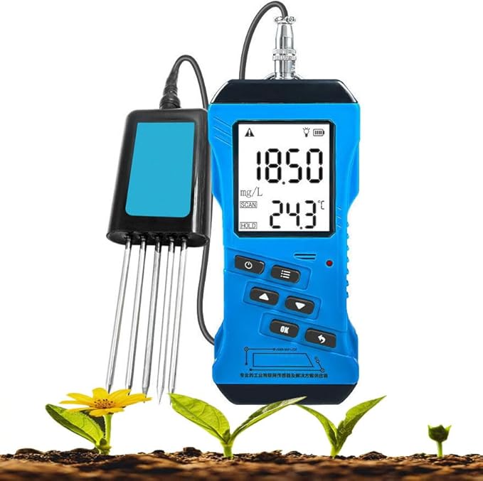 All-in-One 7 in 1 Soil Tester, Nitrogen, Phosphorus, Potassium Npk Tester, Ph, Moisture, Nutrient Conductivity, Ec Meter,High Accuracy Digital Sensitive,Soil Fertility Test