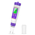 Smart pH Meter for Water pH and EC Meter for Hydroponics Nutrients Digital pH and PPM Tester for Reservoir Water 4 in 1 pH EC TDS Temp Tester for Indoor Plant Growing, DWC, Pool, Aquariums