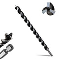 1-1/8"×18" Professional Auger Drill Bit for Wood with Quick Change 1/2" Hex Shank- 3-Cutter Design with Dual-Flute for Fast Chip Removal, Fits Hardwood, Softwood, PVC, Drywall & Tree Stumps