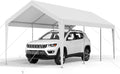 VEVOR Carport, 10 x 20 FT Outdoor Car Canopy, Potable Carport, Heavy Duty Galvanized Cars Shelter, UV-Resistant & Water-Resistant, All-Season Protection, Storage Shed for Car Boat Motorcycle White