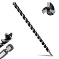 1-1/8"×24" Professional Auger Drill Bit for Wood with Quick Change 1/2" Hex Shank- 3-Cutter Design with Dual-Flute for Fast Chip Removal, Fits Hardwood, Softwood, PVC, Drywall & Tree Stumps