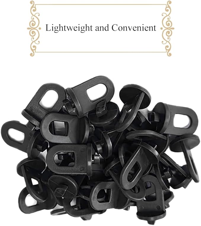 Greenhouse Twist Clips Black Plastic Greenhouse Hooks Plant Hangers Greenhouses Shading Fixing Clips Track Hooks for Greenhouses Bubble Wrap Hole Diameter 0.32 inch 40 Pieces