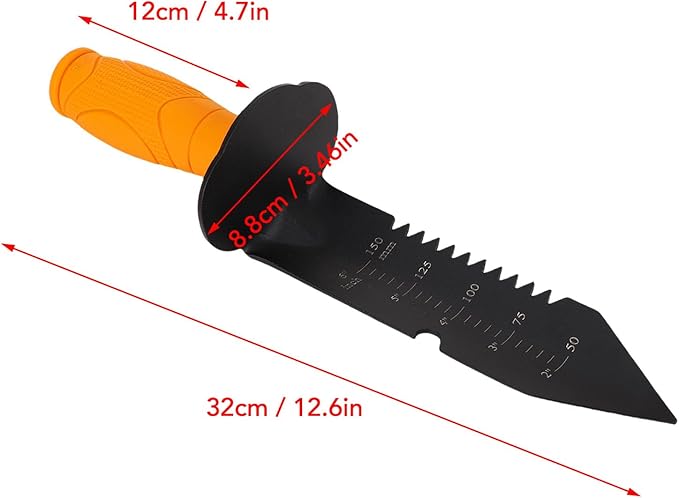 WALFRONT Heavy Duty Serrated Digger, Alloy Steel Gardening Tool with Ergonomic Handle, for Excavation and Planting Projects