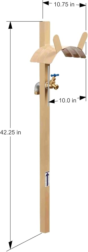 Liberty Garden Products 693 Free Standing Garden Hose Stand With Brass Faucet, Holds 150-Feet of 5/8-Inch Hose - Tan
