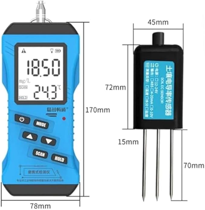 7 in 1 Soil Tester Nitrogen Phosphorus Potassium Npk Tester Ph Moisture Nutrient Conductivity Ec MeterHigh Accuracy Digital SensitiveSoil Fertility Test