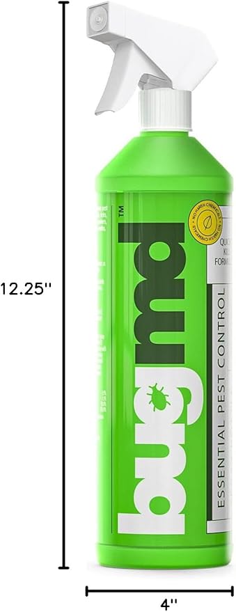 BugMD Empty Refillable Spray Bottle 32 oz. for Use Pest Control Essential Oil Concentrate (Sold Separately), Spray Bottle with 3 Sprays Modes
