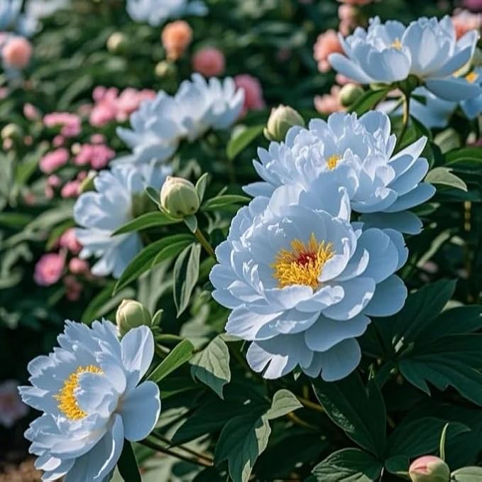 Mix Peony Seeds for Planting, 100+pcs Rare Perennial Peony Flower Seeds Plants, Non-GMO Heirloom Attracts Pollinators Blooms Flowers Plants for Home Garden Outdoors