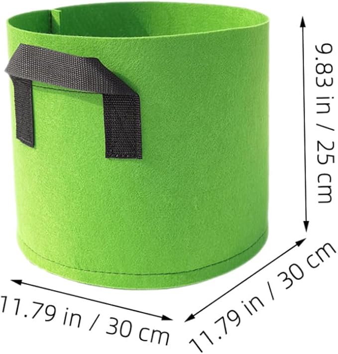 5pcs 5-Gallon Thickened Non-Woven Plant Growing Bags with Handles for Vegetable and Fruit Gardening Indoor and Outdoor Use
