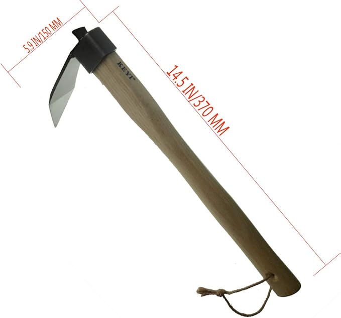 KEYI Carbon Steel Hand Mattock Pick, Agricultural Digging Tool