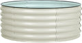 BPS Metal Raised Garden Bed, 3.5FT Diameter Galvanized Planter Raised Garden Boxes for Flower Planters, Vegetables Herb