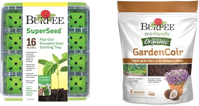 Burpee Seed Starting Bundle | Seed Trays, Coconut Coir & Accessories