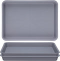 GREANER Grey Plastic Trays 11 Inch, UV Resistant Plant Pot Saucers for Indoor & Outdoor Use, Drip Trays for Potted Plants(Pack of 3)